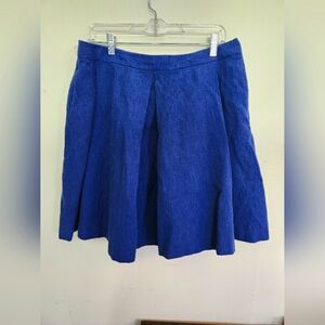 Flare cobalt blue two pockets lined sturdy skirt
